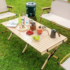 Portable Folding Egg Roll Table for Camping and Picnics