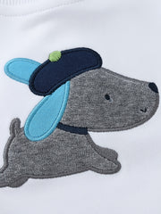 Cute Puppy Embroidery Baby Boy Sweatshirt
