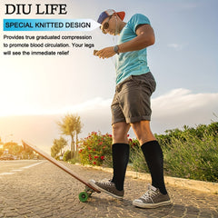 3 Pairs Copper Compression Stocking Outdoor Nylon Socks
