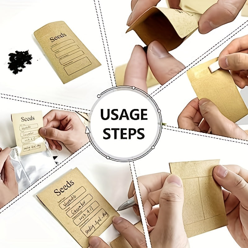 Seed Organizer Storage with 20 Self Sealing Envelopes 200 Pockets