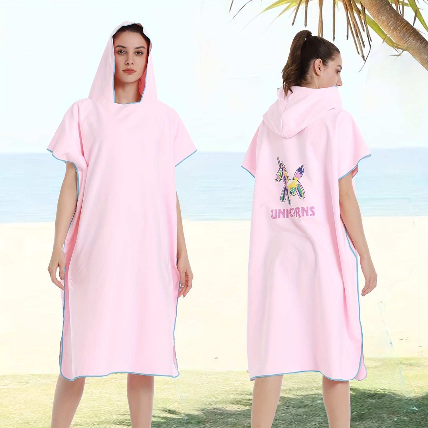 Fast Drying Hooded Towel for Surfing & Bathing Suede Wetsuit Changing Towel