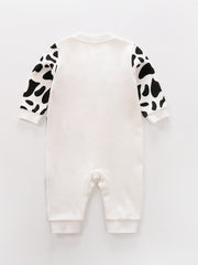 Baby Boy Cow Print Long Sleeve Cotton Onesie