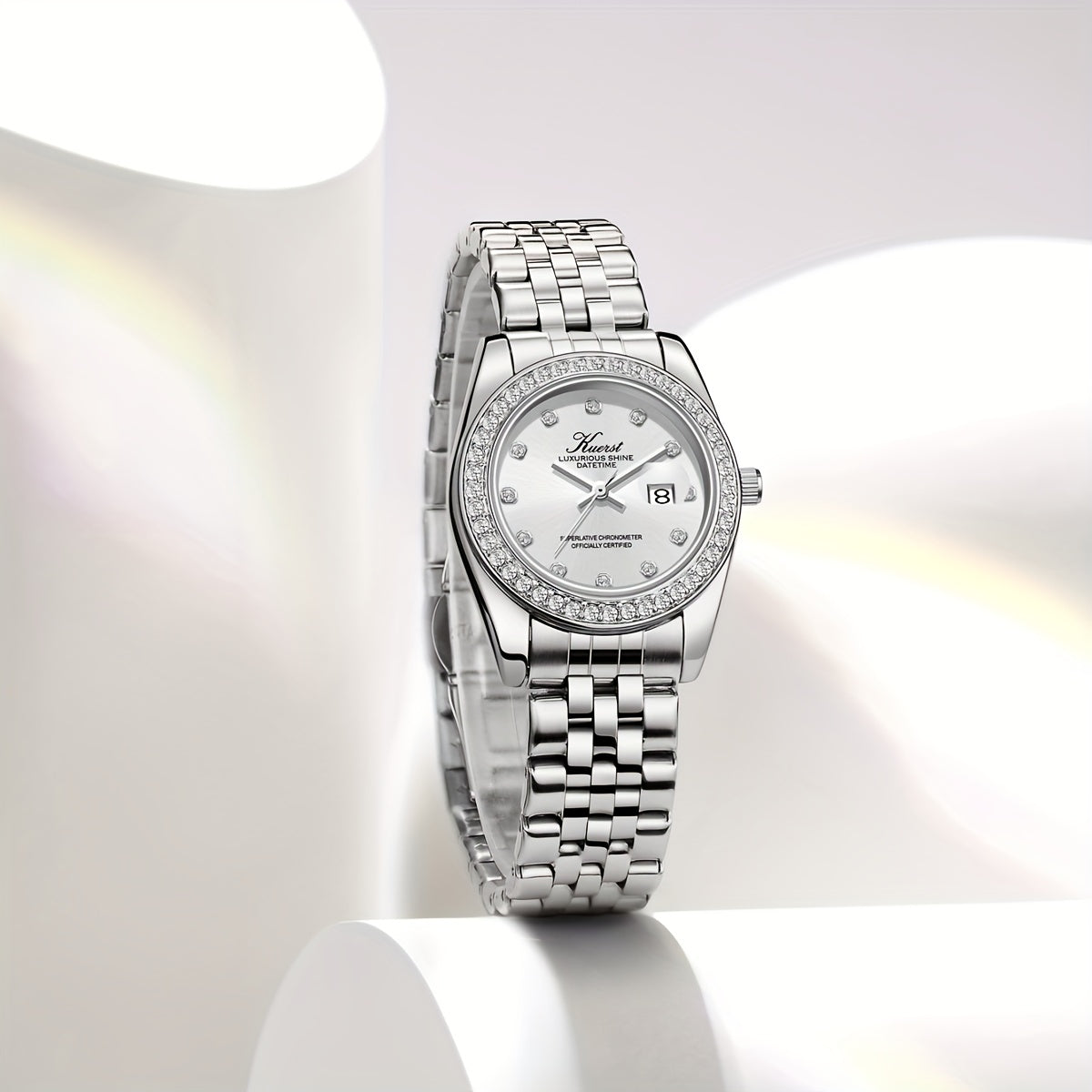 Teenager Steel Belt Butterfly Buckle Quartz Watch