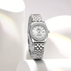 Teenager Steel Belt Butterfly Buckle Quartz Watch