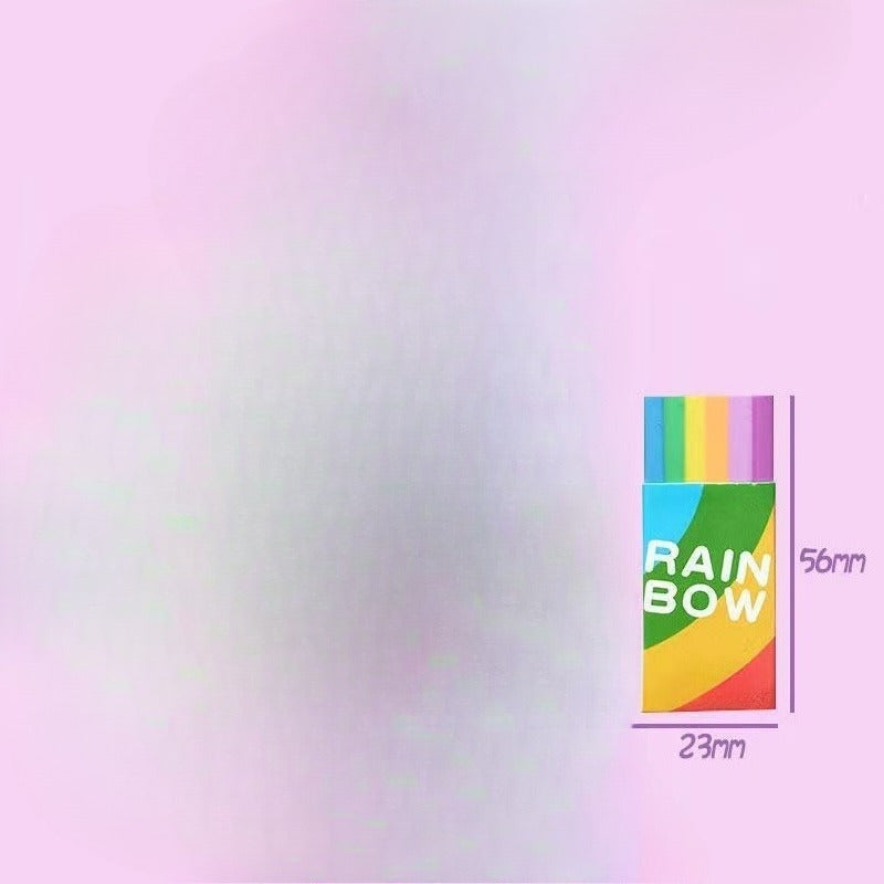 Rainbow Erasers with Handle Heavy Duty No Residue Eraser for Drawing Coloring