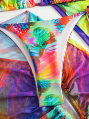Bell Sleeve Swimsuit Women's Wrap Bathing Suit