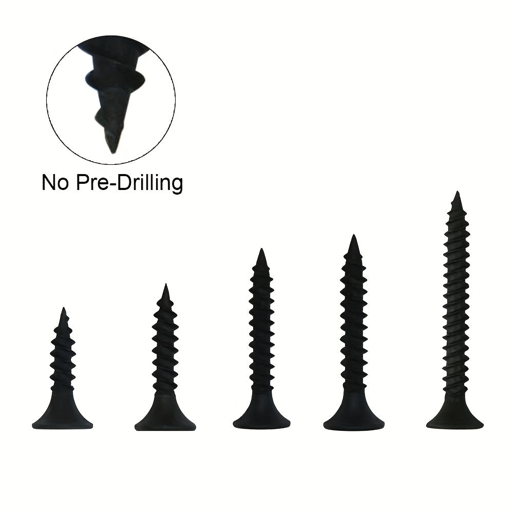 100 Wood Screws Coarse Thread Deck Star Flat Head Rust Resistant Epoxy Coated