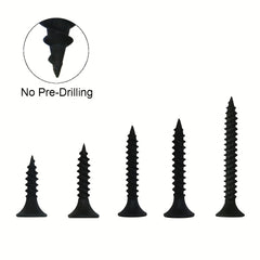 100 Wood Screws Coarse Thread Deck Star Flat Head Rust Resistant Epoxy Coated