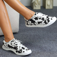 Panda Pattern Flat Shoes Womens Casual Lightweight Soft Walking Shoes
