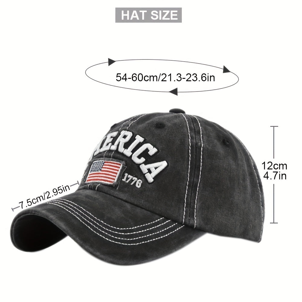 Embroidered Cotton Baseball Cap Hip Hop Style Sun Protection