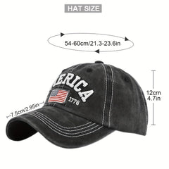 Embroidered Cotton Baseball Cap Hip Hop Style Sun Protection