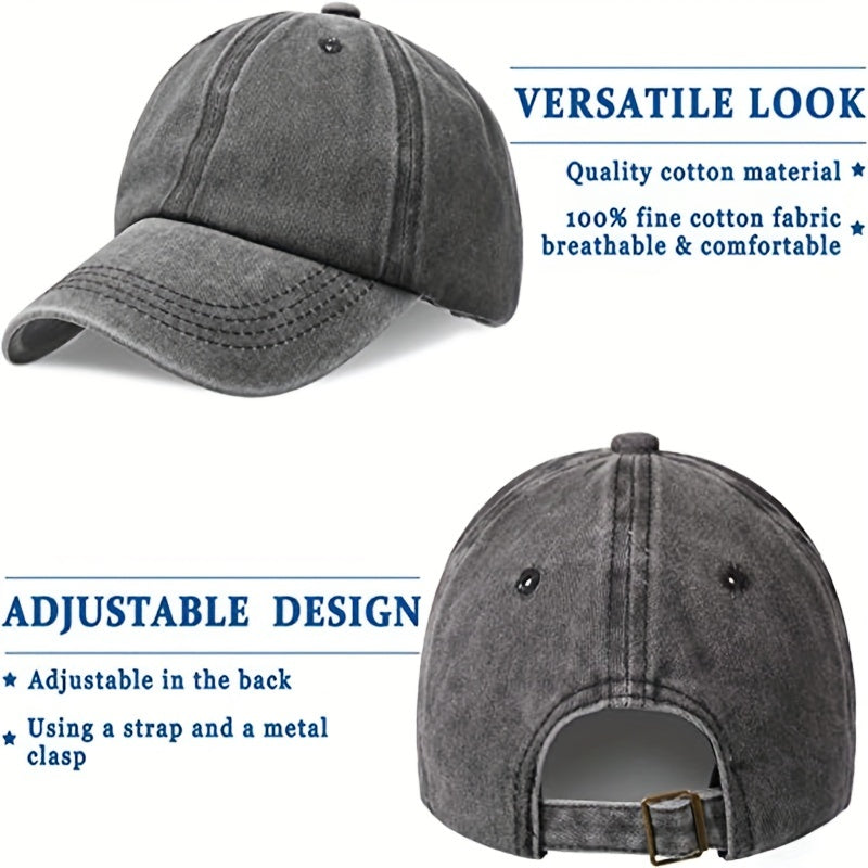 Distressed Washed Kids Baseball Hat Adjustable Trucker Cap for Boys Girls