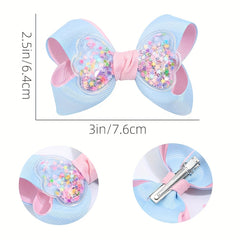 Star Bow Hair Clips for Baby Girls