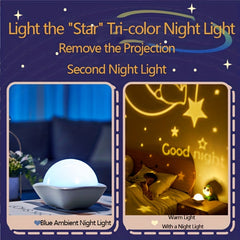 Star Projector Night Light for Kids with 6 Films USB Rechargeable