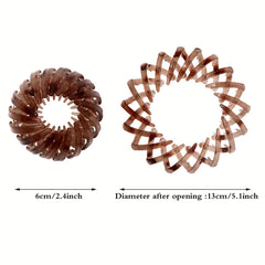 Stretchy Bird Nest Hair Claw Hairpin Ponytail Holder for Women Girls