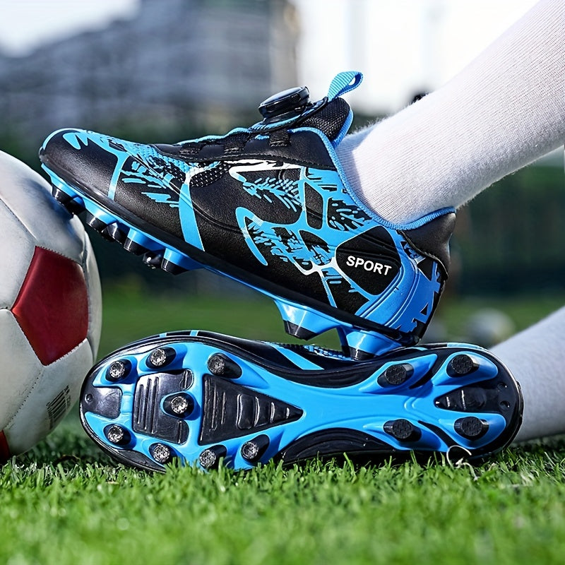 Youth AG Football Cleat Rotating Buckle Non Slip Soccer Shoes