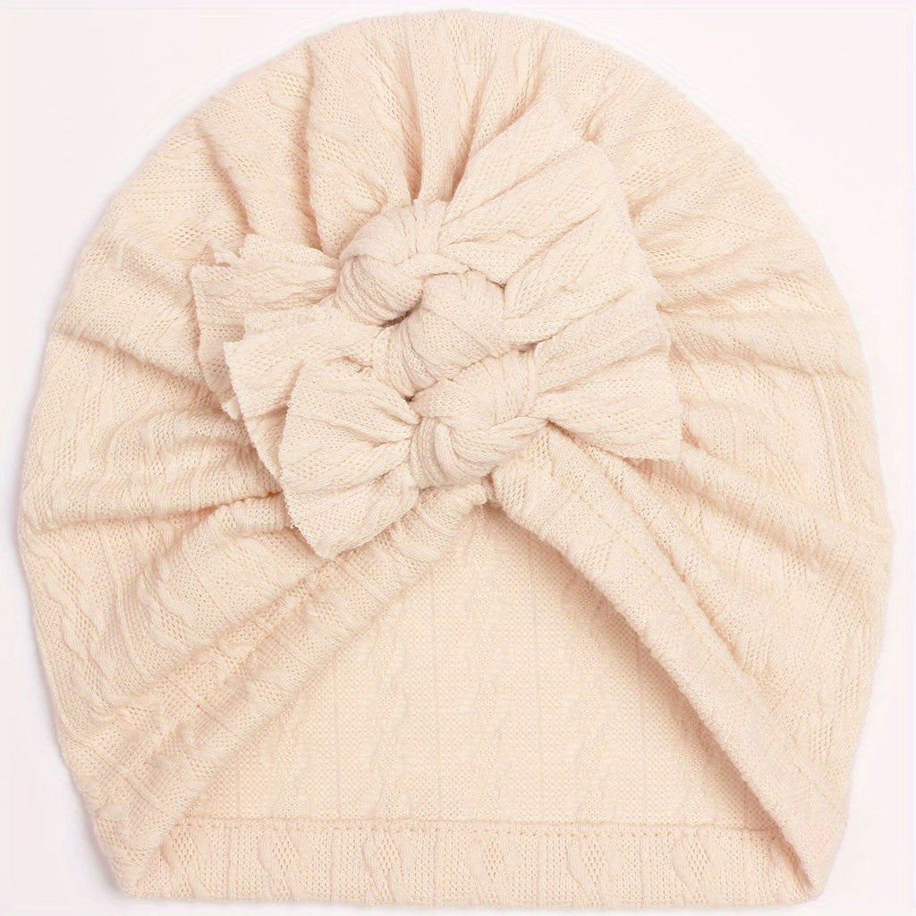 Jacquard Kelp Knot Baby Hat Elastic Headscarf Hat