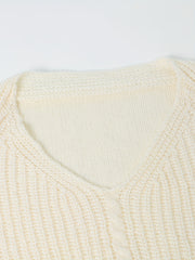 Casual Sweater V Neck Stretch