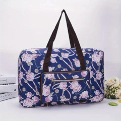 Foldable Travel Duffle Bag Floral Pattern Weekender Overnight Bag