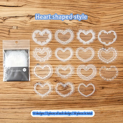 30pcs Transparent Dried Flower Bookmarks for DIY Handcraft - Blank Set