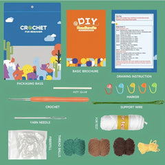 4pcs Love Potted Cactus DIY Crochet Kit Complete Accessories