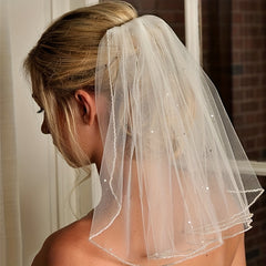 Bridal Veil with Faux Pearl Small Veil Hair Accessories