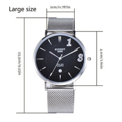 KUERST Teen s Watch Couple Mesh Strap Quartz Watch With Calendar