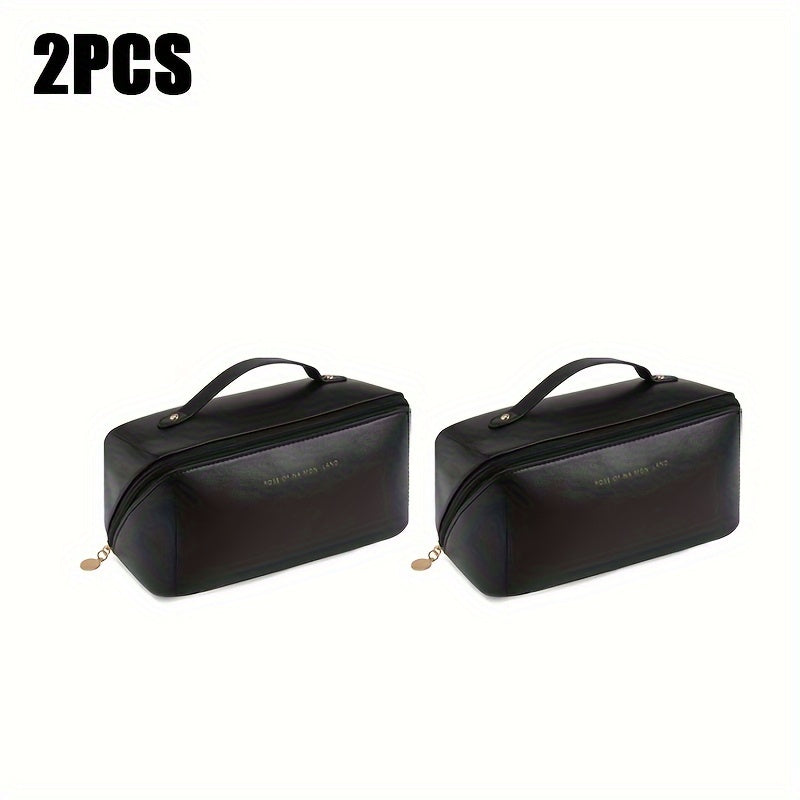 2pcs Large Women Toiletry Bags Waterproof Makeup Bag Portable Storage Gift