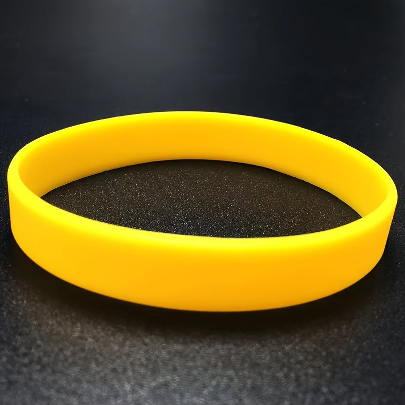 5pcs Silicone Strap Luminous Bracelet Solid Wrist Team Bracelet