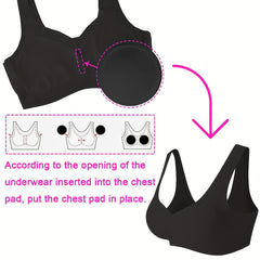 3 Pairs Reusable Bra Insert Pads Soft & Comfy Chest Enhancer Pads