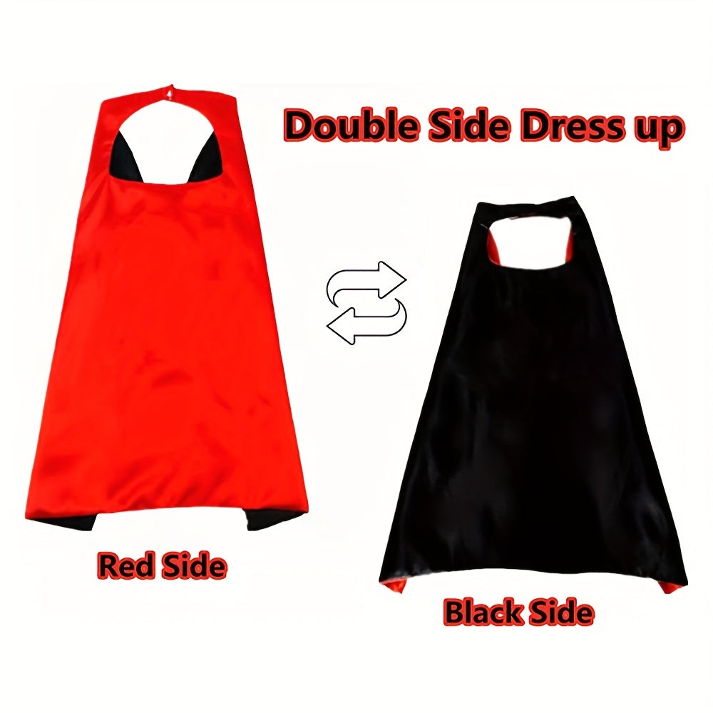 Superhero Capes And Masks For Kids Double Side Costumes Christmas Halloween