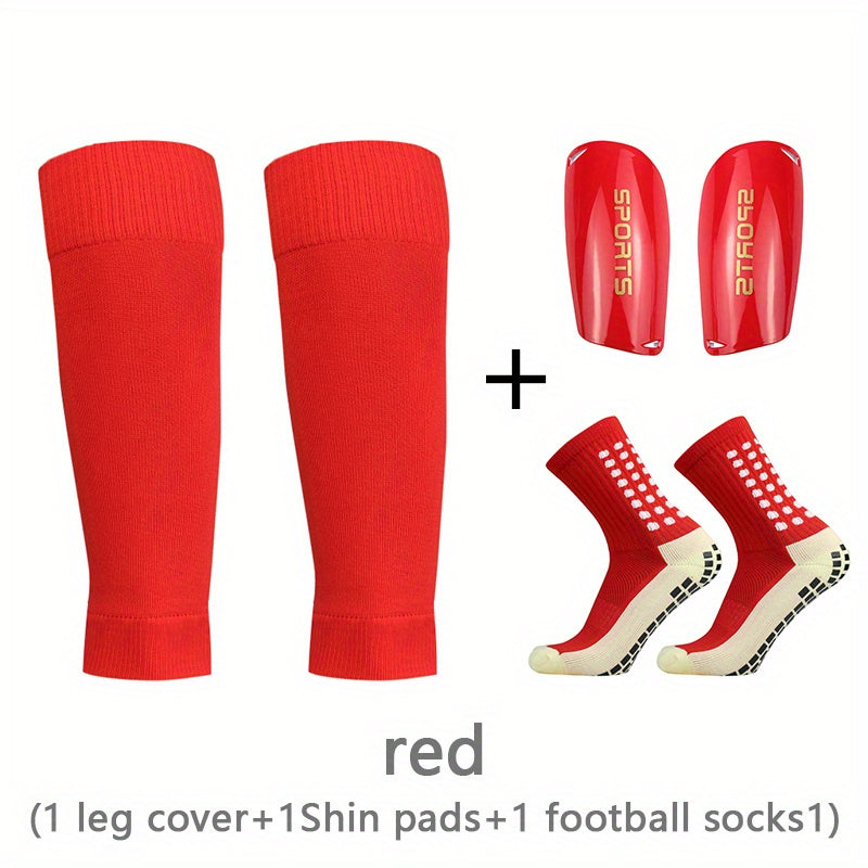 Breathable Training Leg Sleeves Leg Guards Non slip Silicone Football Socks Set