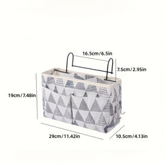 Canvas Bedside Storage Hanging Bag - Cotton Linen Fabric Home Decor Gift