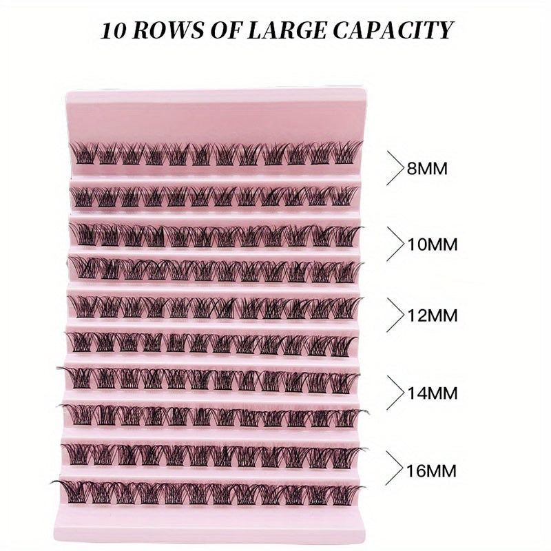 140 pcs Fluffy Lash Clusters 6-14MM D Curl Eyelash Extensions