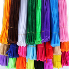 100pcs Polyester Hair Root Hair Strip Twist Sticks for Handcraft Artworks