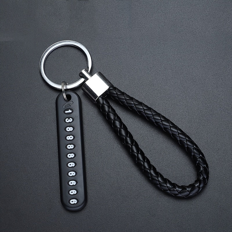 Anti Lost Keychain Pendant Phone Number Strip Outdoor Camping Hiking