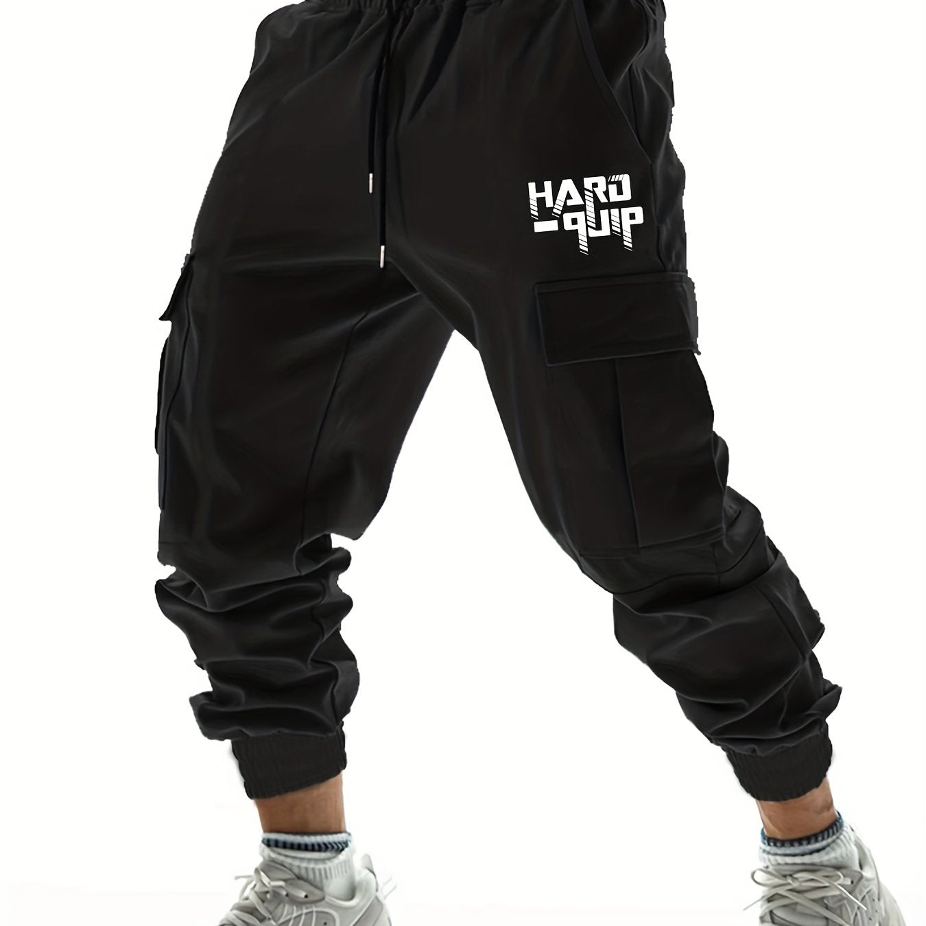 Casual Drawstring Cargo Pants Men's Joggers for Spring Summer