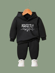 2pcs PERFECTLY IMPERFECT Hoodie Pants Set for Girls