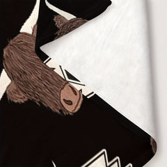 Cow Print Flannel Blanket Soft Winter Warm Keeping Blanket