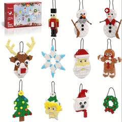 DIY Holiday Ornaments Gift Set - Puzzle Construction Toy Block