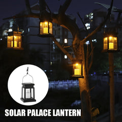 4pcs Outdoor Solar Lantern Hanging Candle Lamps Garden Decor Landscape Lighting