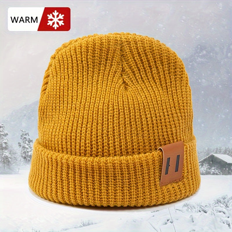Men's Knitted Winter Beanie Hat Outdoor Coldproof Ski Cycling Hat
