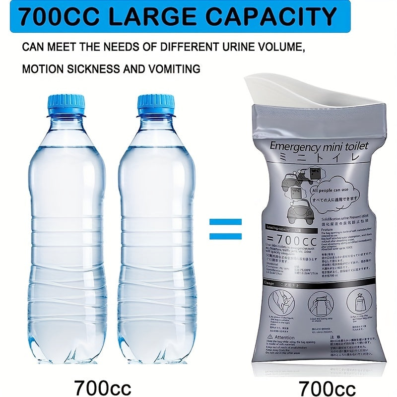 Disposable Emergency Urinal Bag 4Pcs Pack Portable Camping Traffic Jam Pee Bags