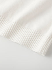 Boys College Style Knit Uniform Long Sleeve Polo Shirt