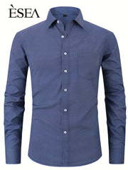 Men's Classic Button Up Shirt With Chest Pocket