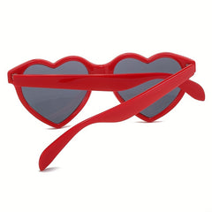 Y2K Heart Sunglasses Love Theme Rivet Decor UV400