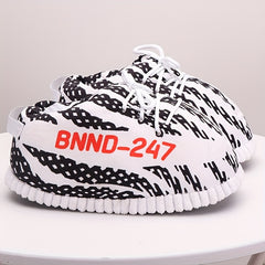Men's Striped Cozy Slides Soft Slip On Slippers Comfortable House Shoes