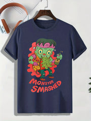 Men's Monster Smashed Pattern T-shirt Active Tee