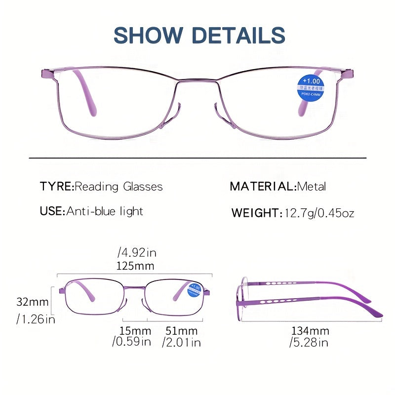 Light Blocking Glasses Square Clear Lens Computer Glasses for Men Women