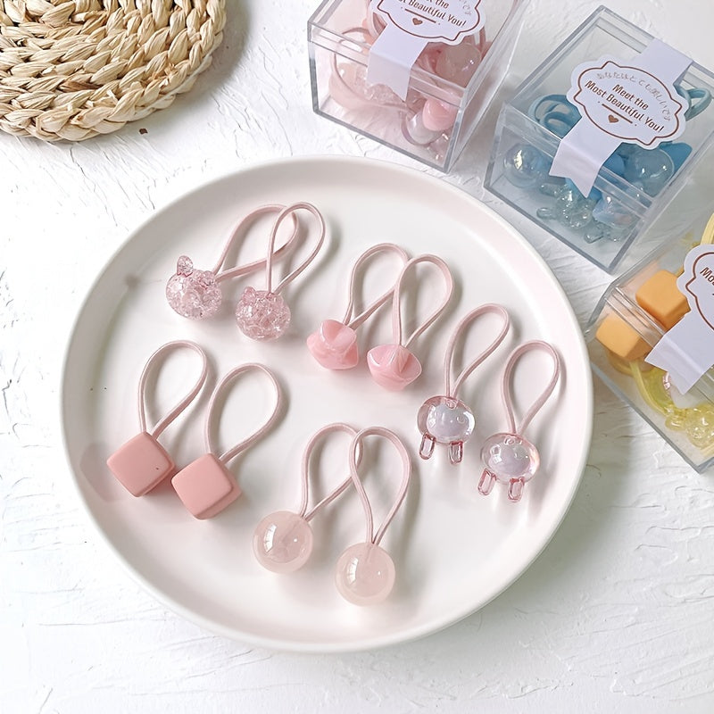 10pcs Stretchy Hair Ties for Kids & Girls